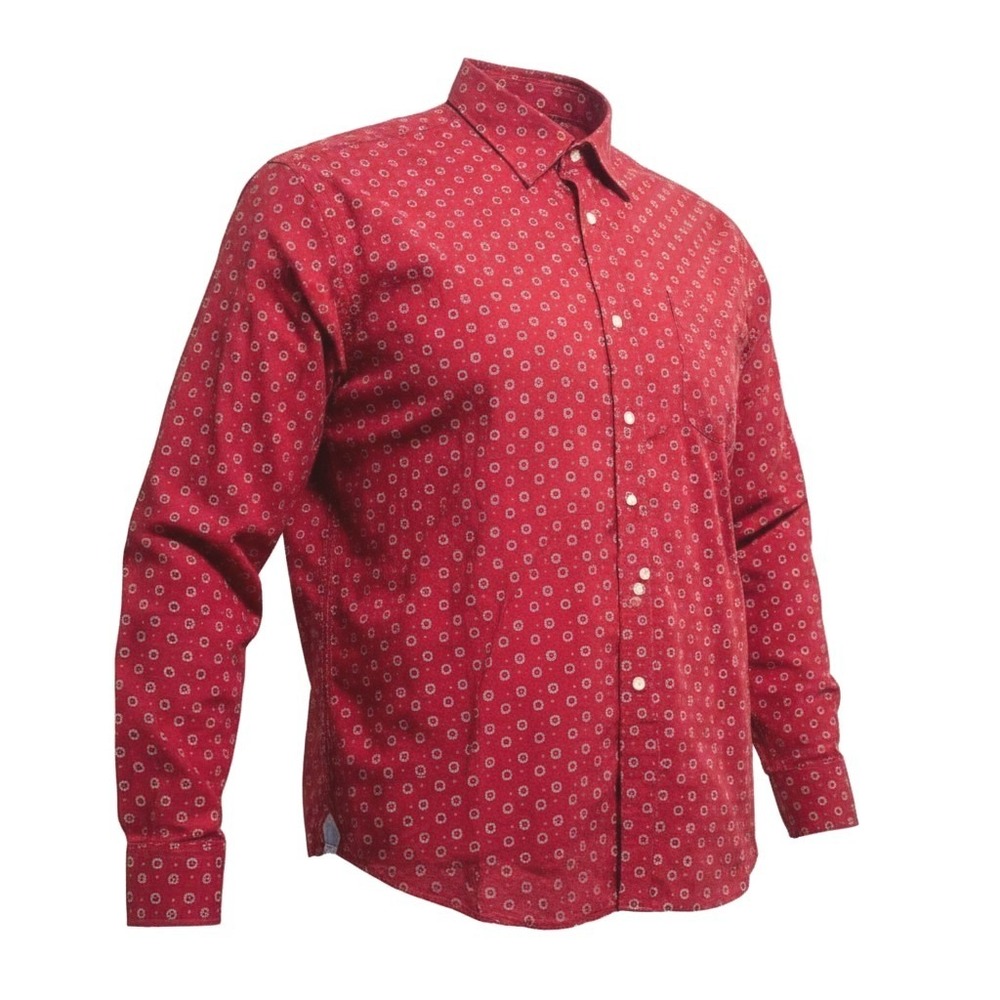 Cremieux Collection Button Down Shirt Mens XL Red Geometric Medallion